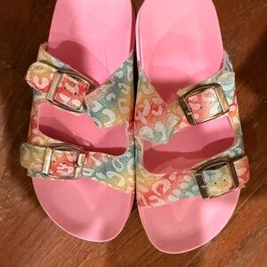 Capelli of New York Pink and Multicolor Kids Sandals